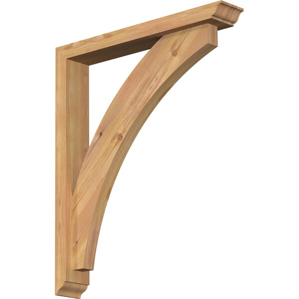 Ekena Millwork Thorton Traditional Smooth Bracket w/ Offset Brace, Western Red Cedar, 3 1/2"W x 22"D x 26"H BKT0402X22X26THR01SWR - main